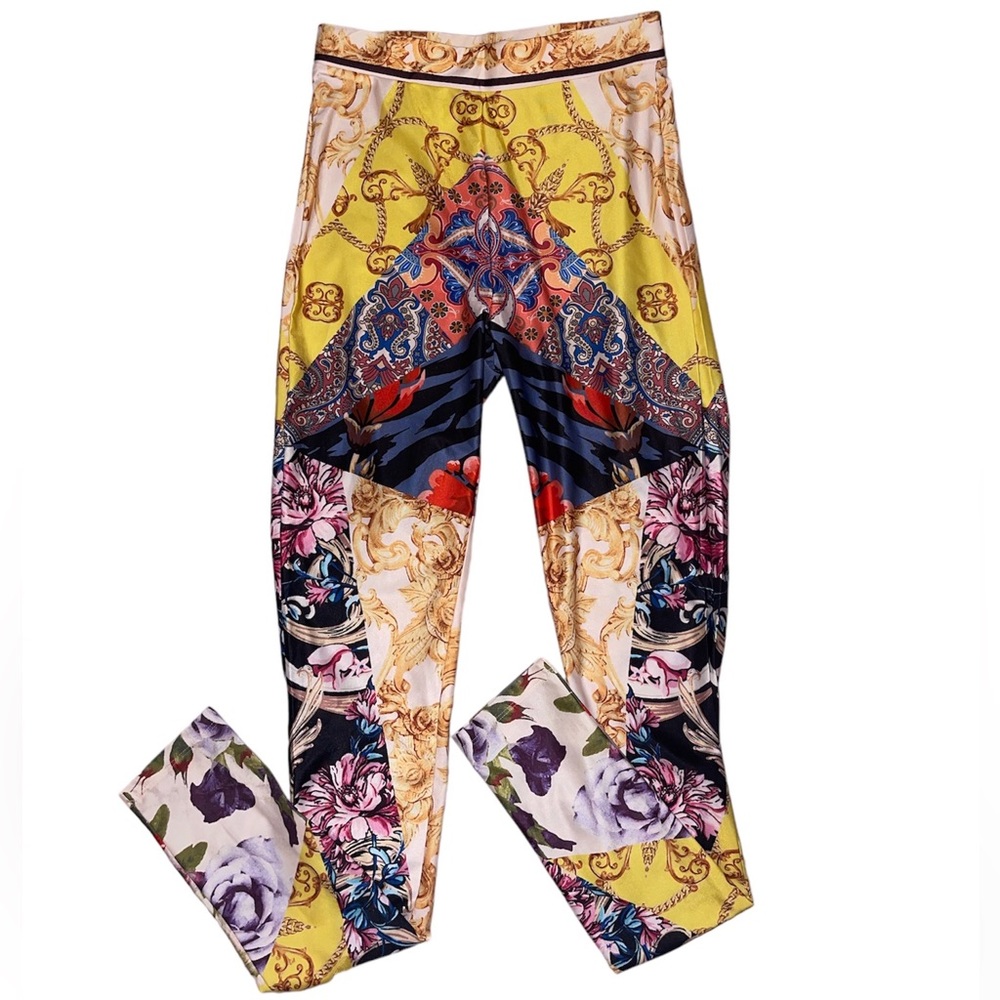 Her Bottari Multi Print Colorful Legging Women's Size Medium M